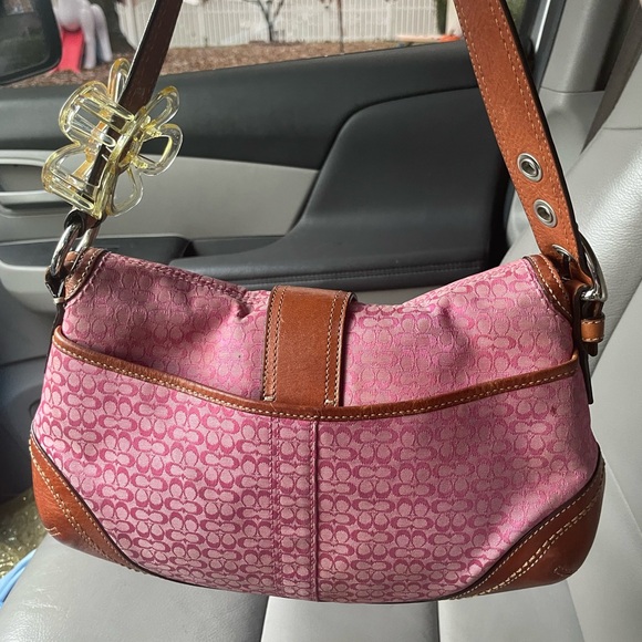 Rare Pink and Brown Coach SoHo - Picture 3 of 13